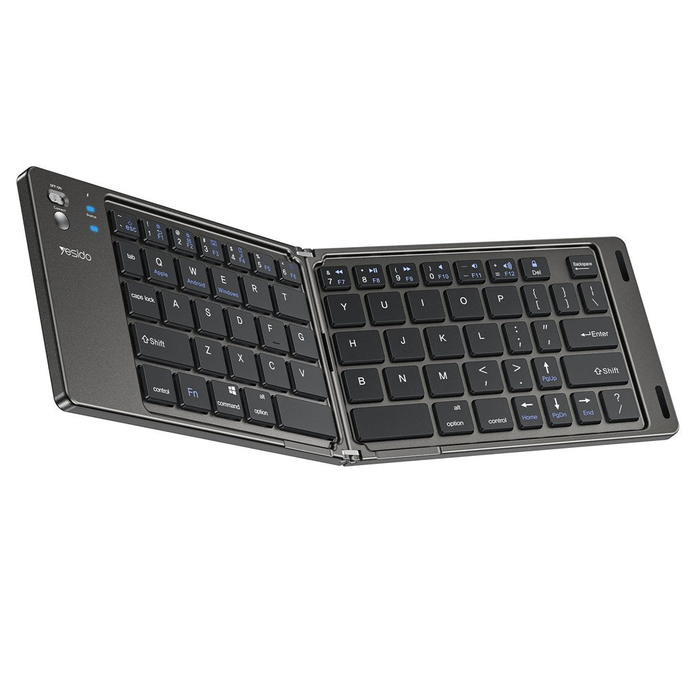 Tastatura/Mouse Yesido Foldable Keyboard (KB27), Type-C, 150mAh, Bluetooth 5.0, Compact Design, Ultra-Thin, Negru
