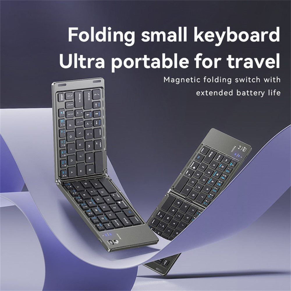 Tastatura/Mouse Yesido Foldable Keyboard (KB27), Type-C, 150mAh, Bluetooth 5.0, Compact Design, Ultra-Thin, Negru