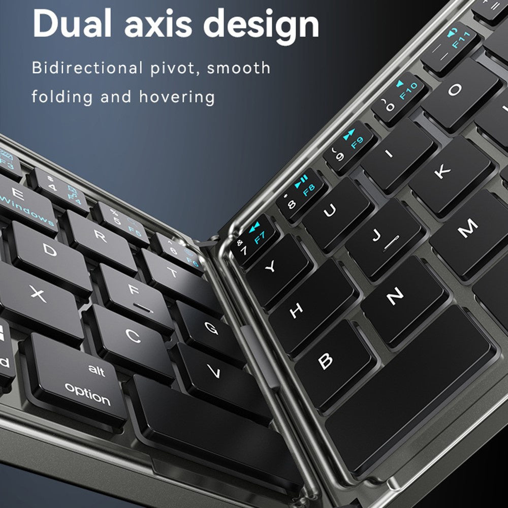 Tastatura/Mouse Yesido Foldable Keyboard (KB27), Type-C, 150mAh, Bluetooth 5.0, Compact Design, Ultra-Thin, Negru