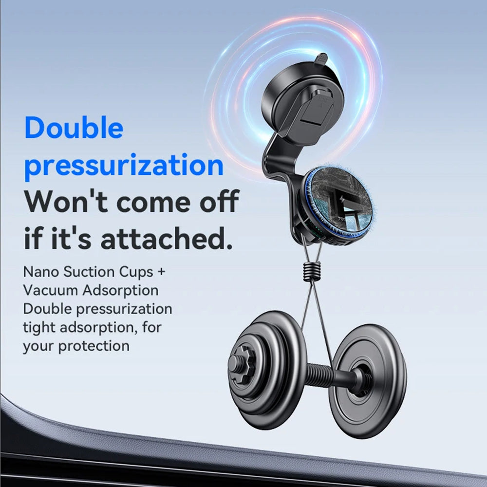 Suport Yesido with Wireless Charging (C311), for Dash, Semiconductor, Powerful Cooling, 2x Ambient Lights, 15W, Negru
