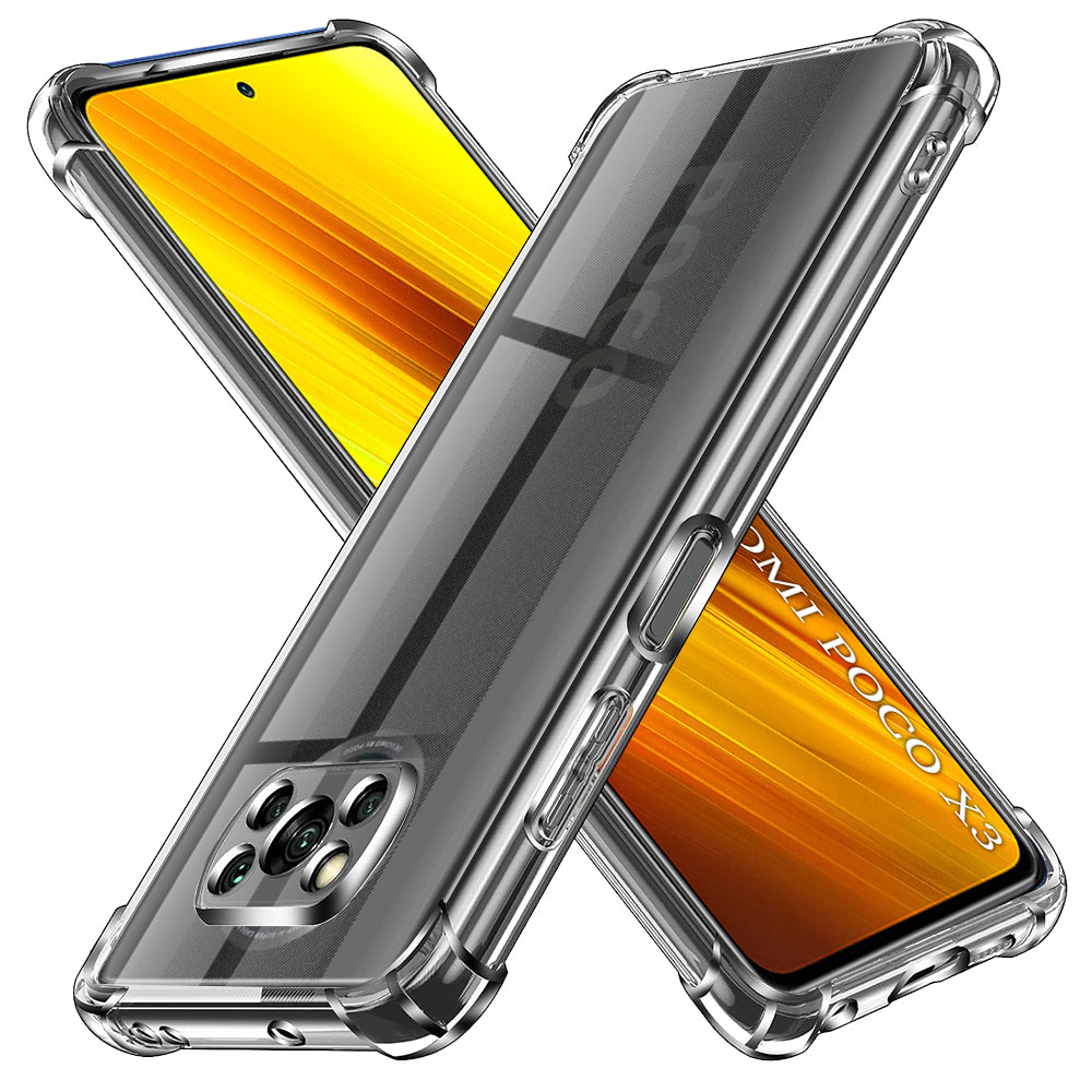Husa de protectie Techsuit Shockproof Clear Silicone compatibil cu Xiaomi Poco X3 / Poco X3 NFC / Poco X3 Pro, Transparent
