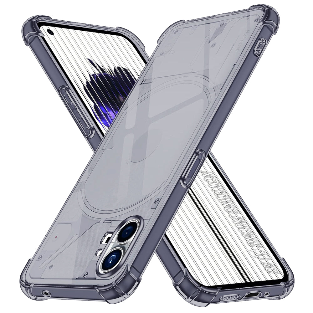 Husa de protectie Techsuit Shockproof Clear Silicone compatibil cu Nothing Phone (1), Negru Fumuriu