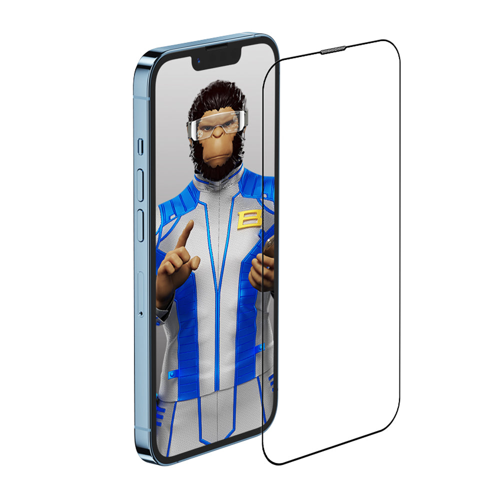 Folie de protectie Blueo Anti-Reflective HD Glass compatibil cu iPhone 13 Pro Max / iPhone 14 Plus, Negru