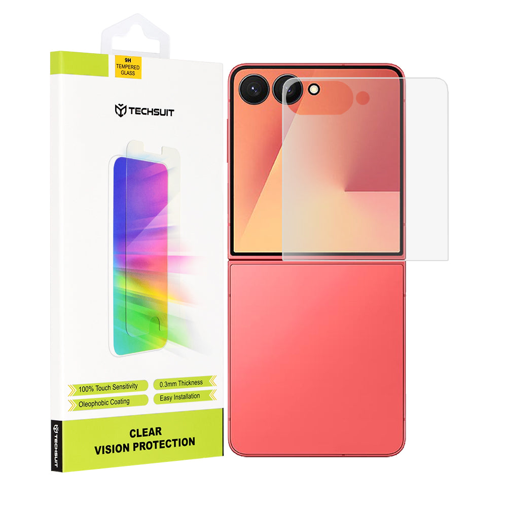 Folie de protectie Techsuit Clear Vision Glass compatibil cu Samsung Galaxy Z Flip7, Transparent