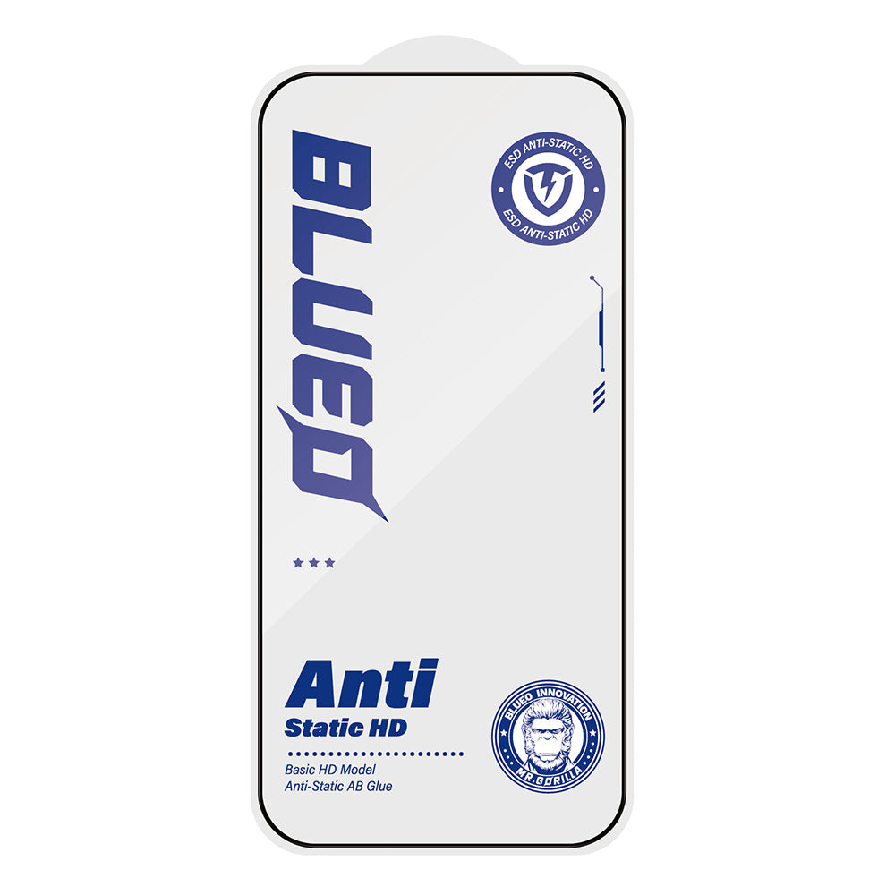 Blueo Folie de protectie Blueo Anti-Static HD Glass compatibil cu iPhone 16 Pro / iPhone 17 / iPhone 17 Pro, Negru – ima