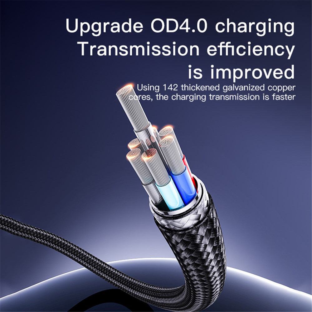 Cablu Yesido (CA130C), USB to Type-C, Fast Charge, 18W, 3A, 480Mbps, CarPlay Compatible, Aluminum Alloy, 2m, Negru