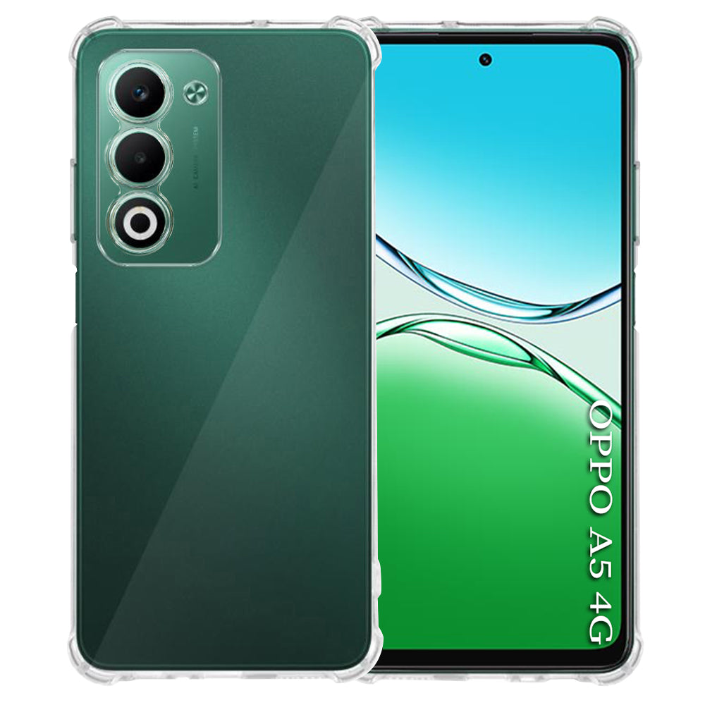 Husa de protectie Techsuit Shockproof Clear Silicone compatibil cu Oppo A5 4G / A5 5G, Transparent