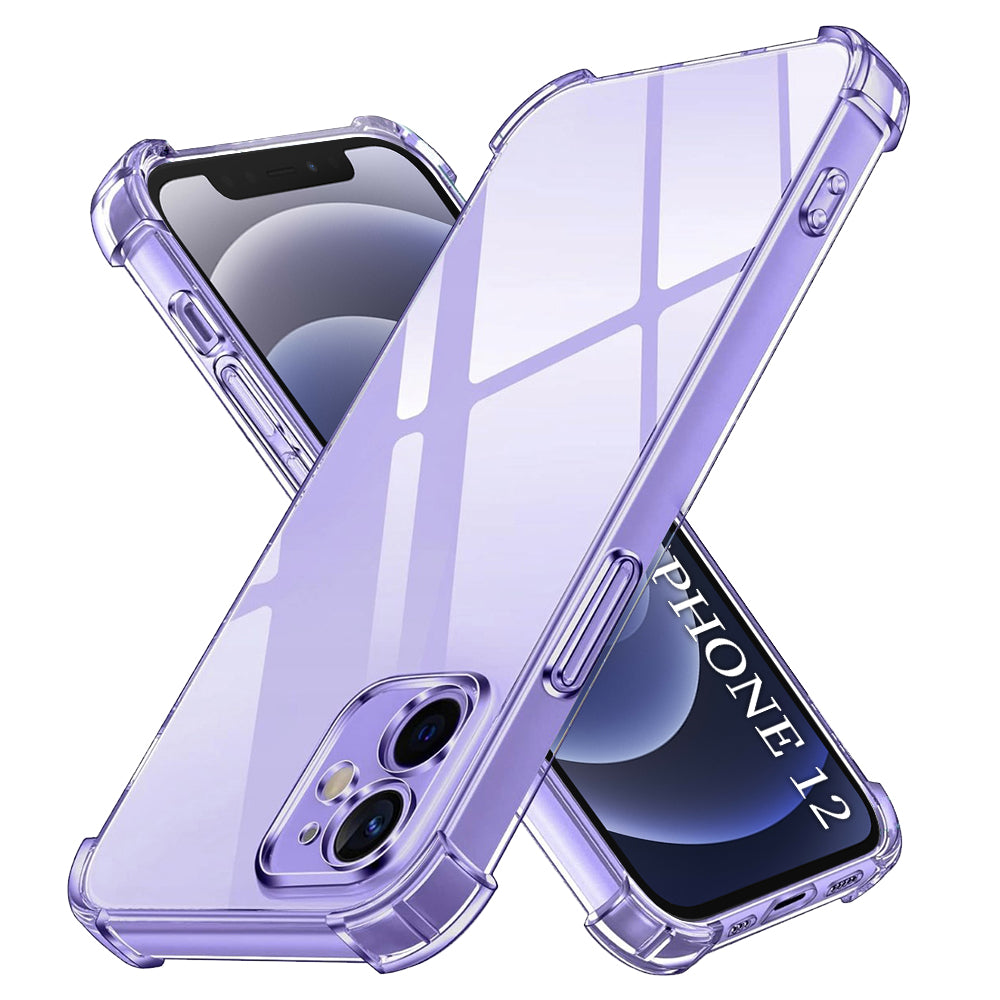 Husa de protectie Techsuit Shockproof Clear Silicone compatibil cu iPhone 12, Transparent