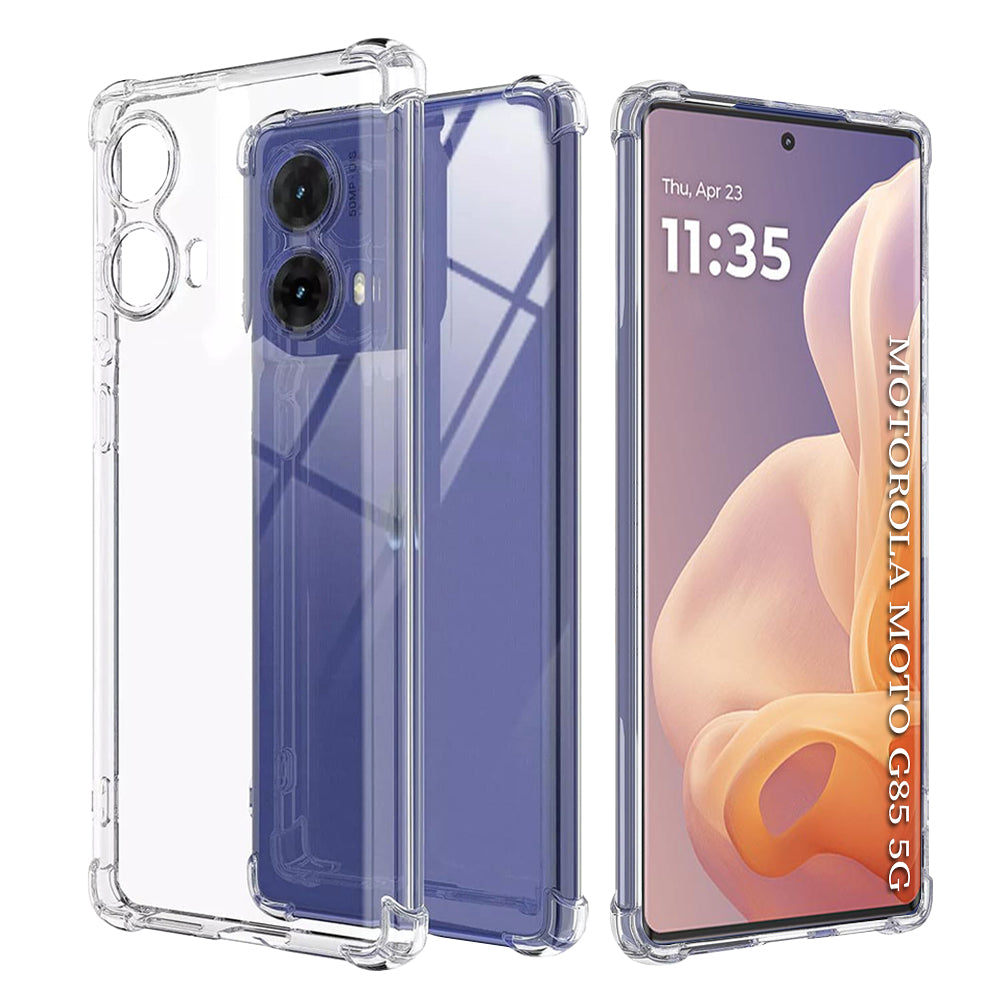Husa de protectie Techsuit Shockproof Clear Silicone compatibil cu Motorola Moto G85, Transparent