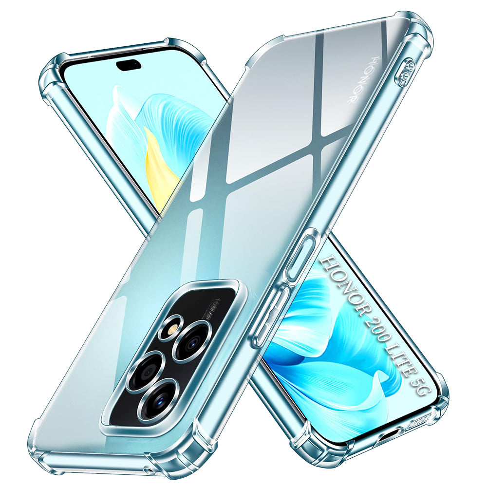 Husa de protectie Techsuit Shockproof Clear Silicone compatibil cu Honor 200 Lite, Transparent