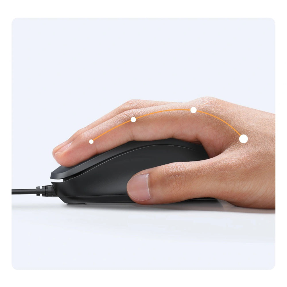 Mouse Ugreen MU007 (90789), USB, Ergonomic, 1200DPI, Negru