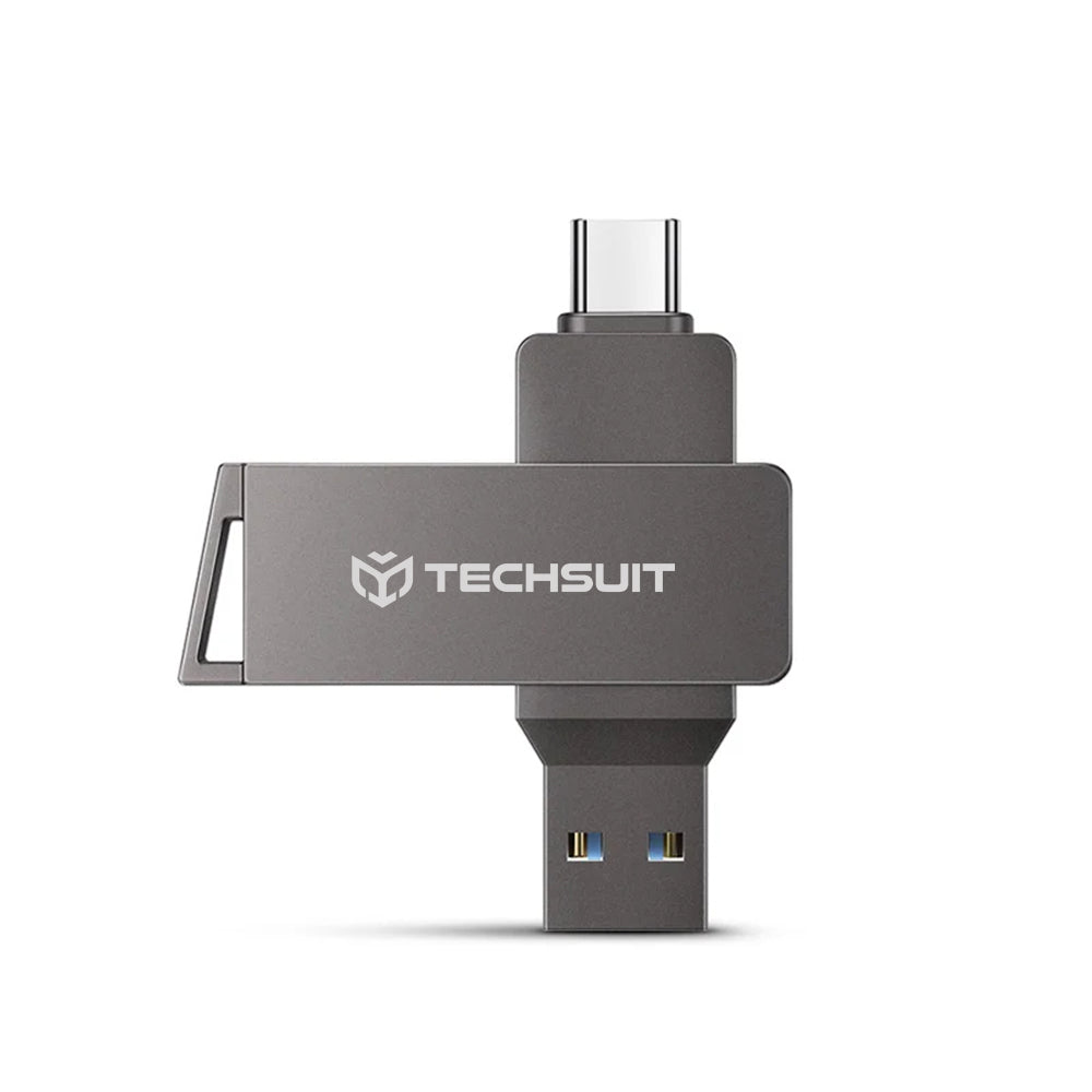 Stick Memorie Techsuit THSM19 (THSM19932), USB 3.0 / Type-C, 32GB, Gri