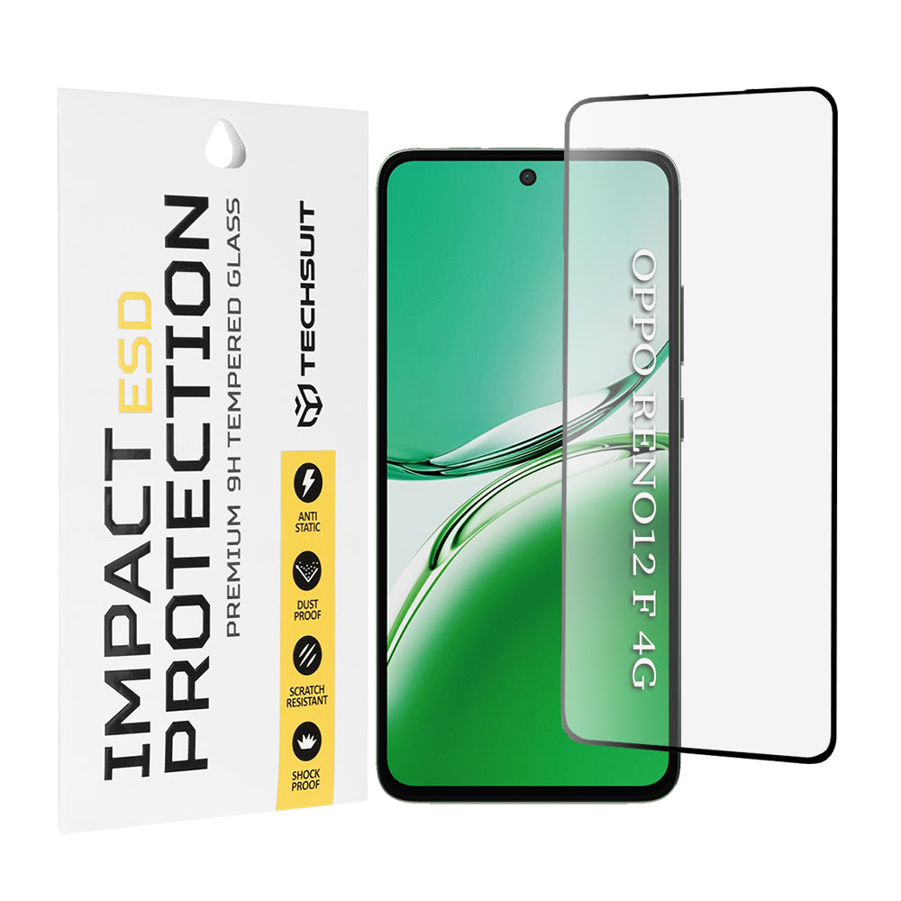 Folie de protectie Techsuit ESD Glass compatibil cu Oppo Reno12 F 4G / Reno12 F 5G / Reno12 FS 4G / Reno12 FS 5G, Negru
