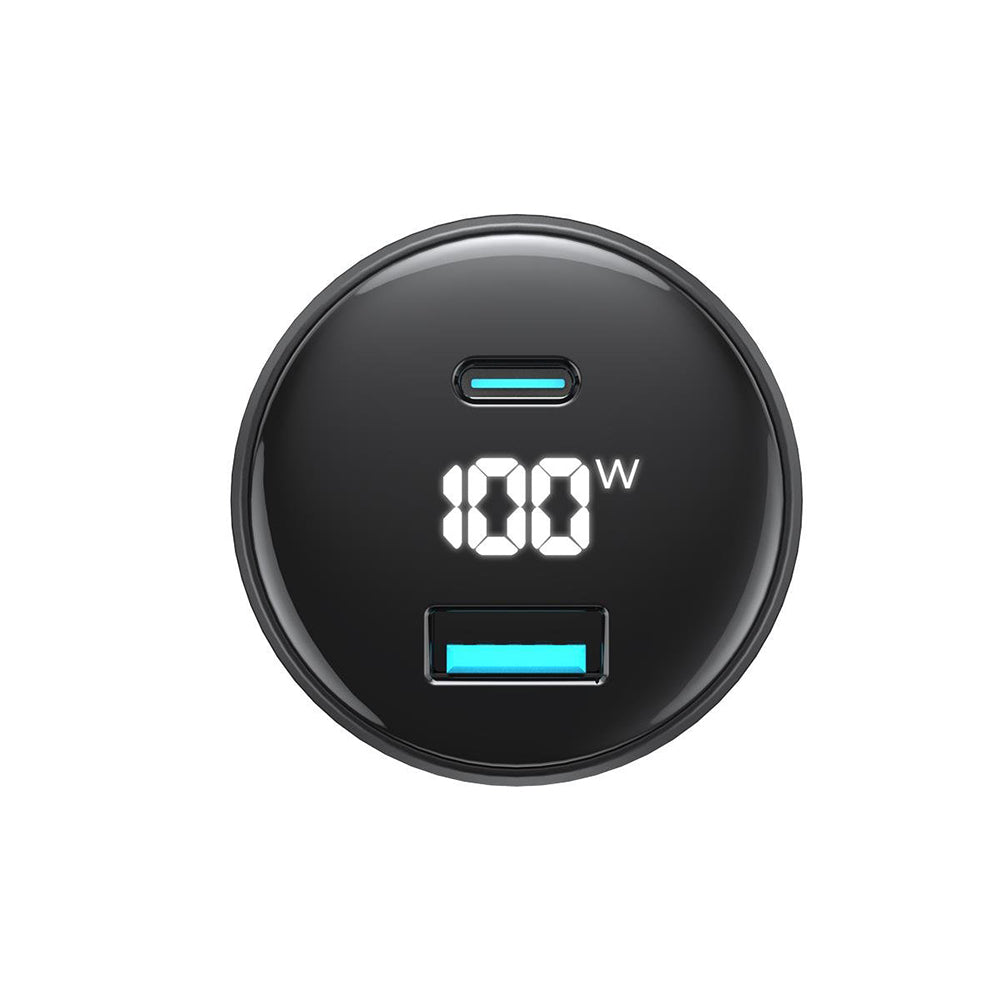 Incarcator Havit Car (CC100W), USB, Type-C, PD100W, PC, with Digital Display, Negru