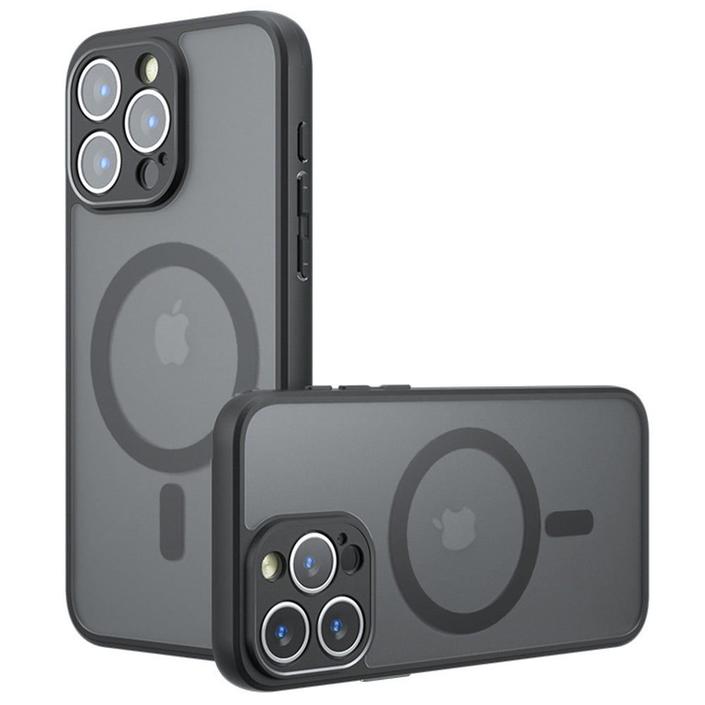 Husa de protectie Techsuit PureFrost MagSafe compatibil cu iPhone 14 Pro Max, Negru Mat