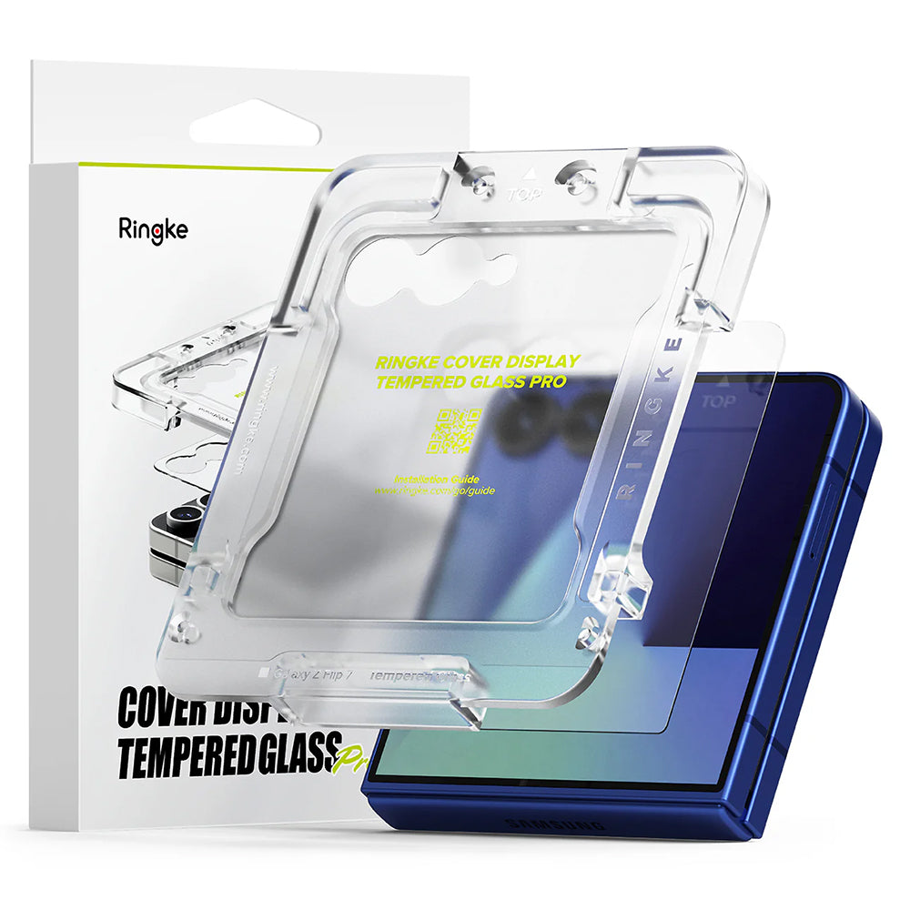 Folie pentru Samsung Galaxy Z Flip7 (set 2) - Ringke Cover Display Easy Slide Tempered Glass Pro - Clear