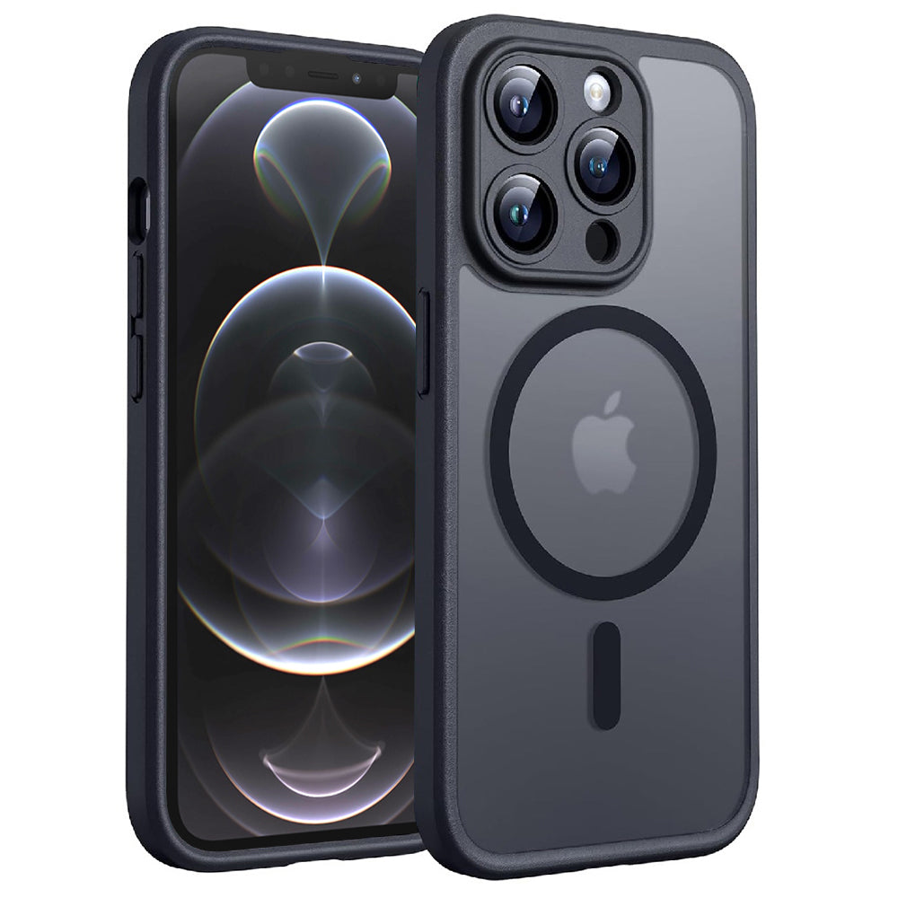 Husa de protectie Techsuit PureFrost MagSafe compatibil cu iPhone 12 Pro, Negru Mat