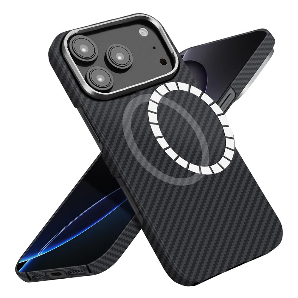 Husa de protectie Techsuit Aramid Fiber MagSafe compatibil cu iPhone 17 Pro, Negru
