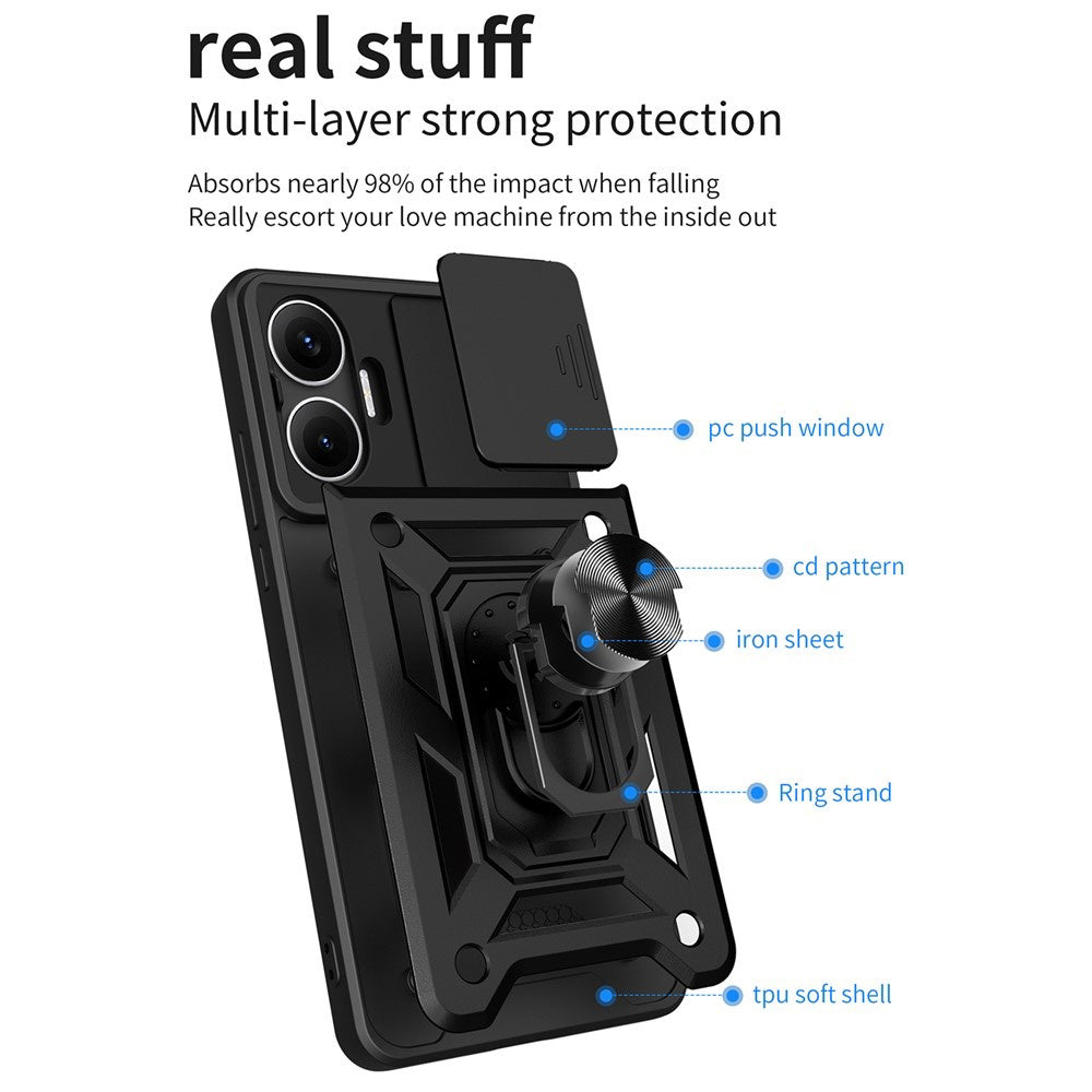 Husa de protectie Techsuit CamShield Series compatibil cu Xiaomi Poco F7, Negru