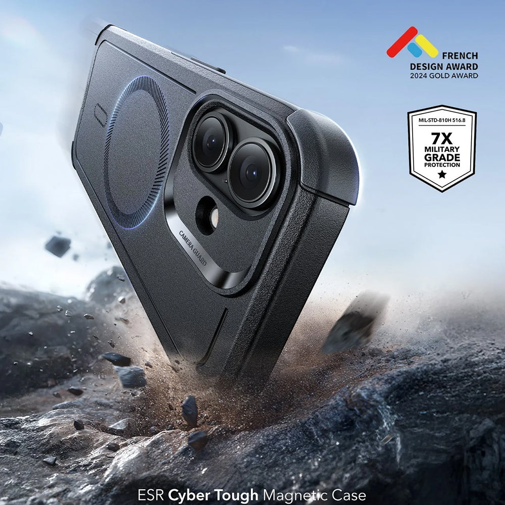 Husa de protectie ESR Cyber Halolock compatibil cu iPhone 17, Negru