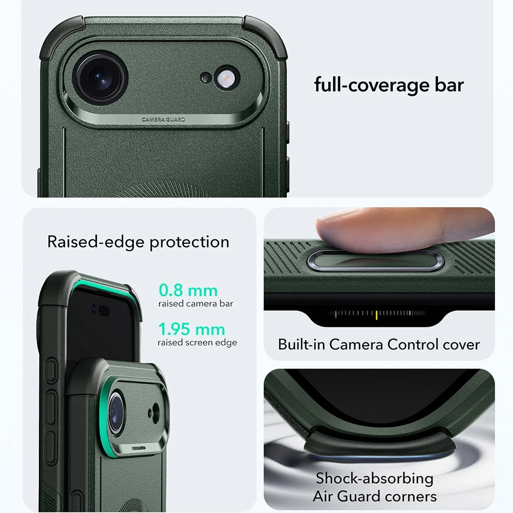 Husa de protectie ESR Cyber Halolock compatibil cu iPhone 17 Air, Verde