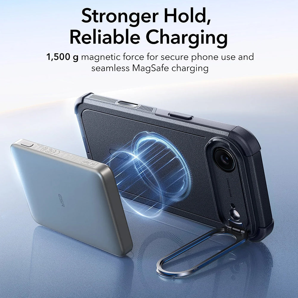 Husa de protectie ESR Cyber Armor Kickstand compatibil cu iPhone 17 Air, Negru