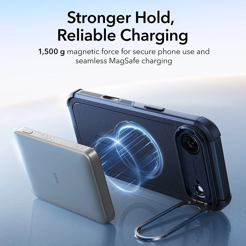 Husa de protectie ESR Cyber Armor Kickstand compatibil cu iPhone 17 Air, Albastru
