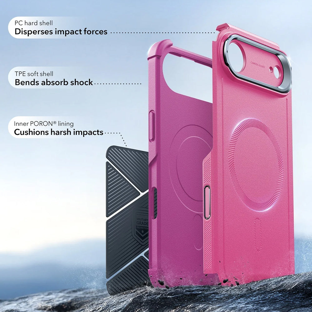 Husa de protectie ESR Cyber Armor Kickstand compatibil cu iPhone 17 Air, Roz