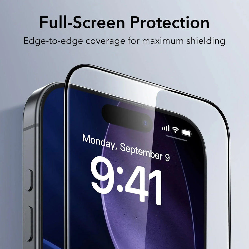 Folie de protectie ESR Tempered Glass UltraFit (set de 3) compatibil cu iPhone 17 Pro Max, Negru