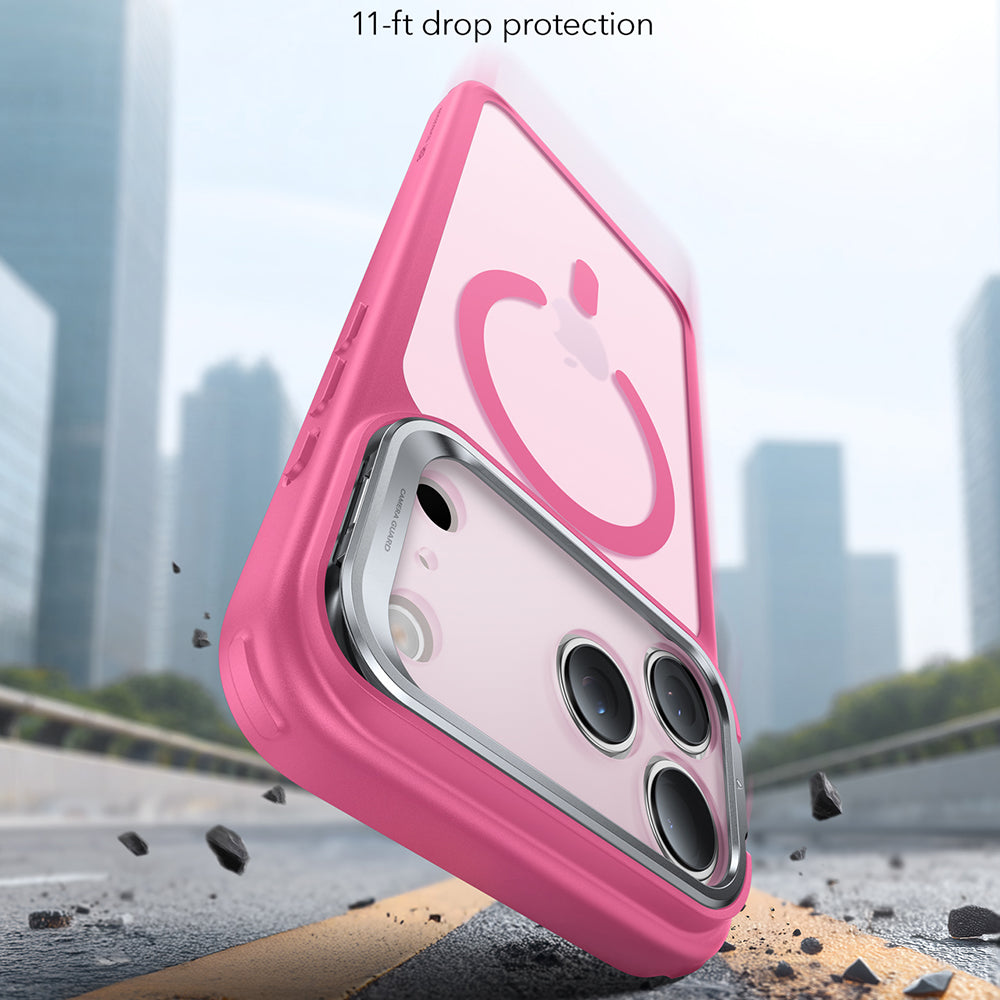 Husa de protectie ESR Classic Hybrid HaloLock Kickstand compatibil cu iPhone 17 Pro, Frosted Pink