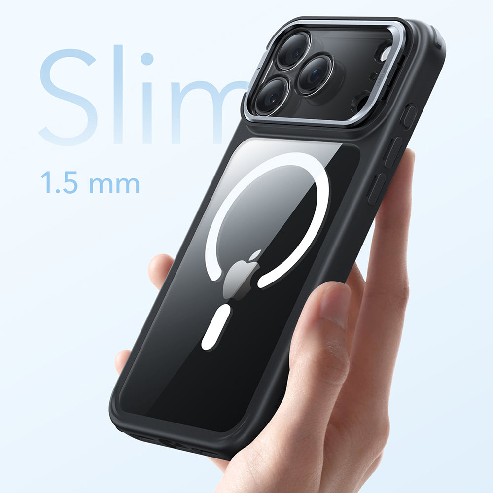 Husa de protectie ESR Classic Hybrid HaloLock Kickstand compatibil cu iPhone 17 Pro, Transparent Black