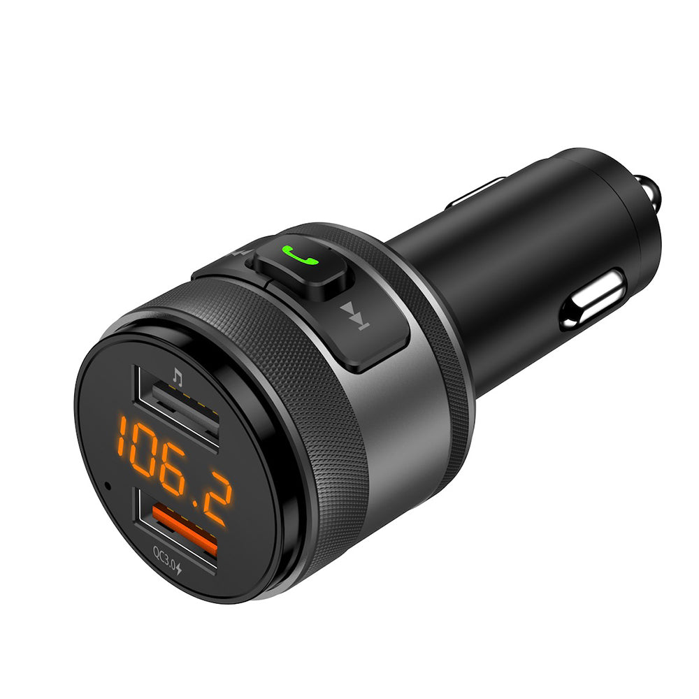Gadget Techsuit FM Modulator VoltTune (MFM1), Dual-USB, QC3.0, MP3 Player Function, Bluetooth, Negru