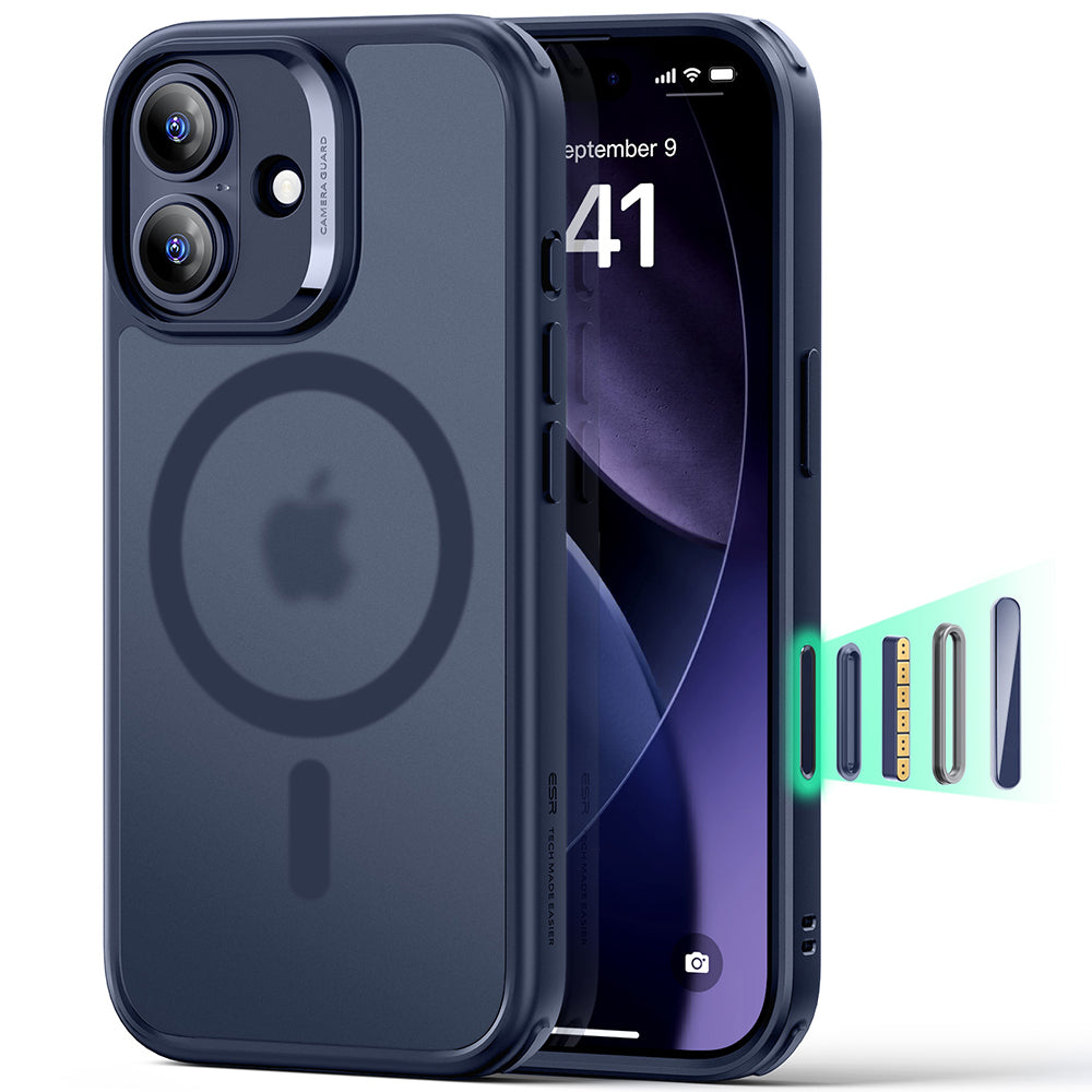 Husa de protectie ESR Classic Hybrid HaloLock compatibil cu iPhone 17, Frosted Blue
