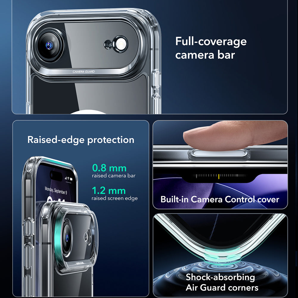 Husa de protectie ESR Classic Hybrid HaloLock compatibil cu iPhone 17 Air, Transparent