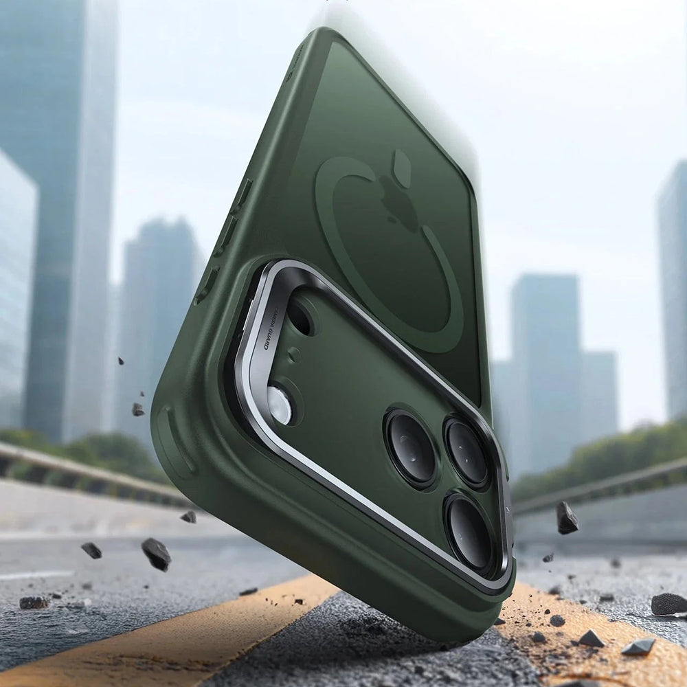 Husa de protectie ESR Classic Hybrid HaloLock Kickstand compatibil cu iPhone 17 Pro, Frosted Green