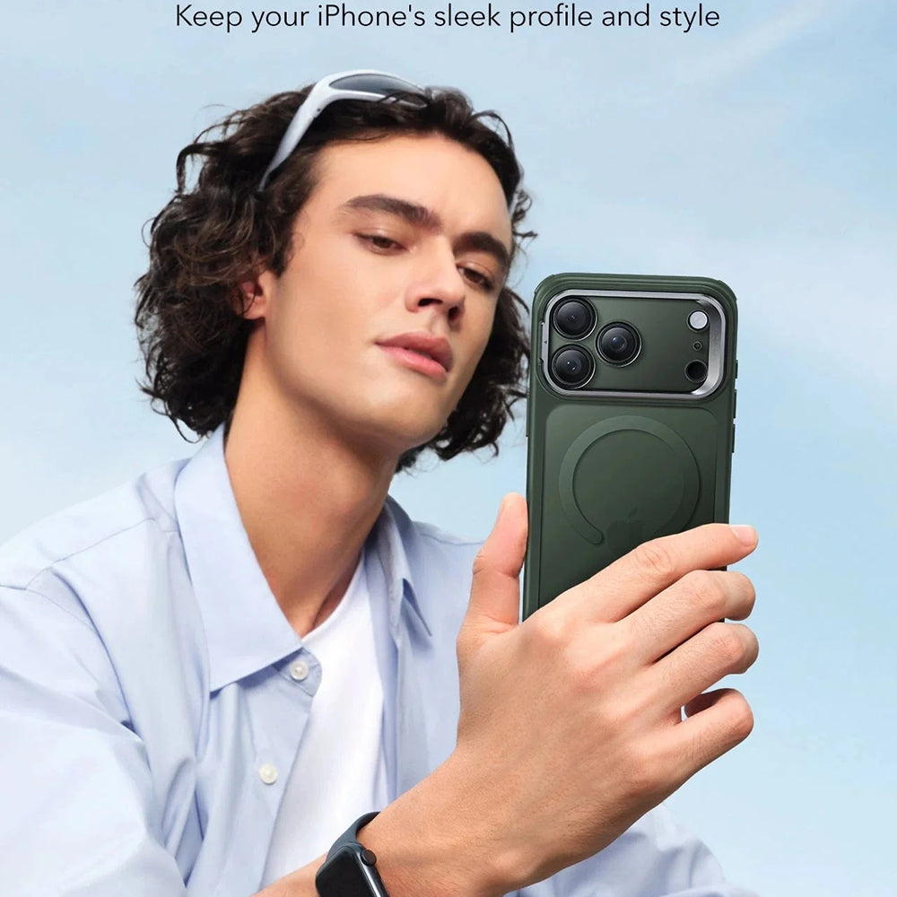 Husa de protectie ESR Classic Hybrid HaloLock Kickstand compatibil cu iPhone 17 Pro Max, Frosted Green