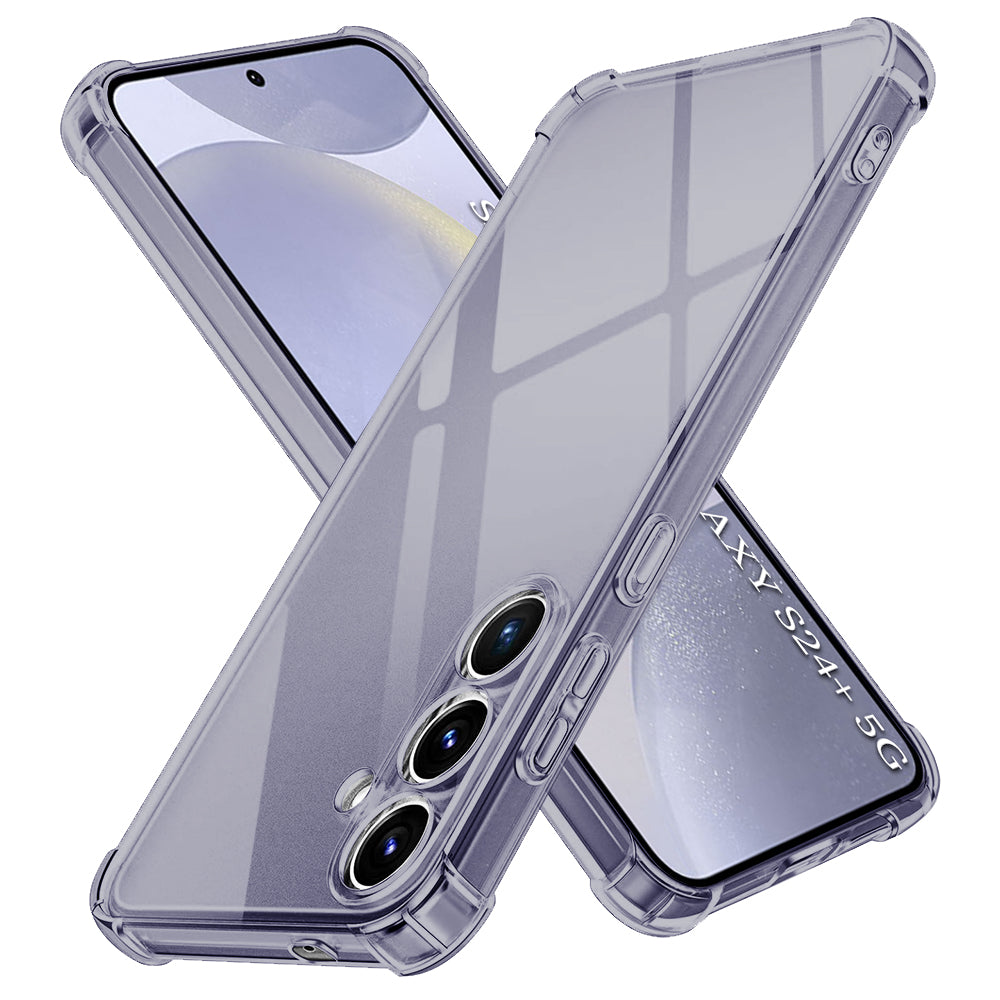Husa de protectie Techsuit Shockproof Clear Silicone compatibil cu Samsung Galaxy S24 Plus, Negru Fumuriu
