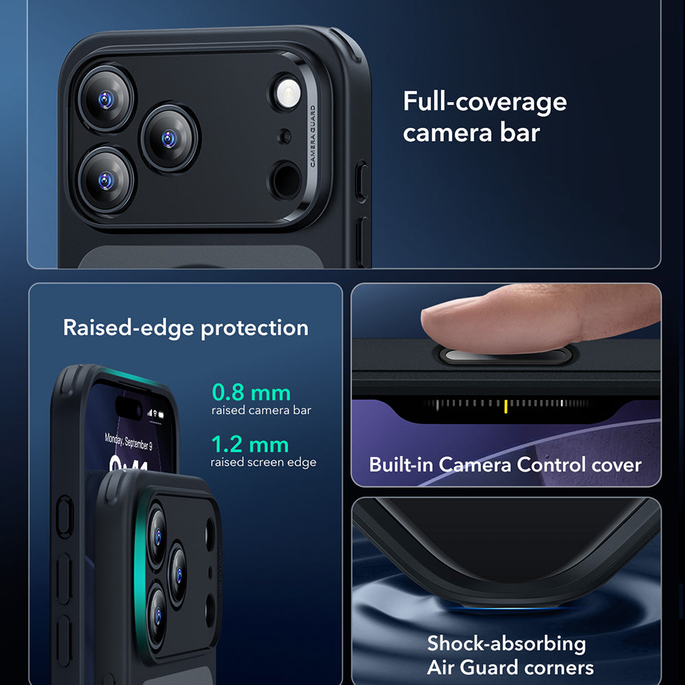 Husa de protectie ESR Classic Hybrid HaloLock compatibil cu iPhone 17 Pro Max, Negru Mat