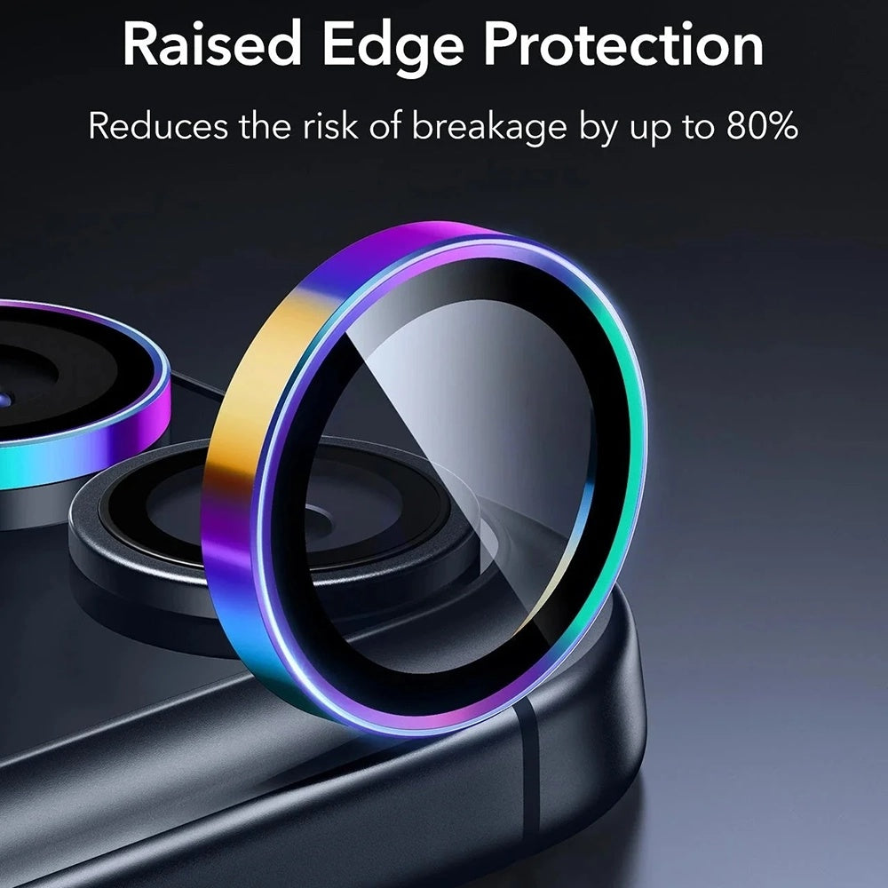 Folie de protectie ESR Armorite Camera Lens Protectors compatibil cu iPhone 14 Pro/Pro Max/15 Pro/Pro Max/16 Pro/16 Pro Max/17 Pro/17 Pro Max, Chromatic
