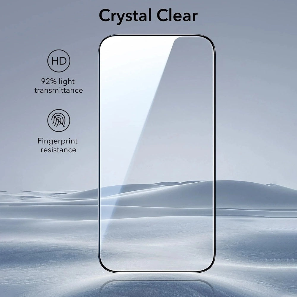 Folie de protectie ESR Tempered Glass UltraFit (set de 3) compatibil cu iPhone 17 Air, Negru