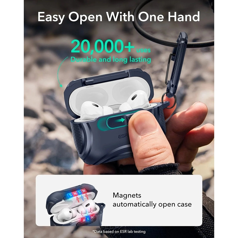 Casti ESR Cyber FlickLock HaloLock, Apple AirPods Pro 3, Albastru