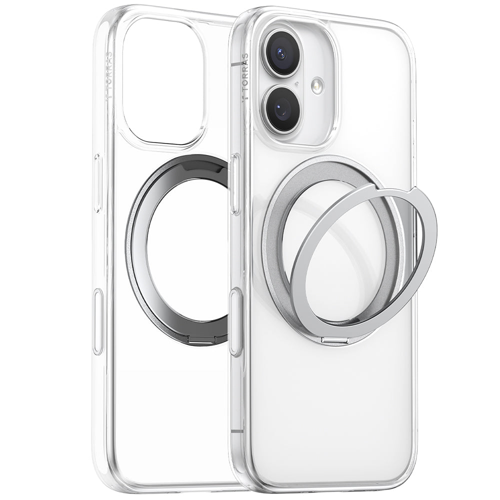 Husa de protectie Torras Ostand Pro MagSafe Series compatibil cu iPhone 17, Transparent
