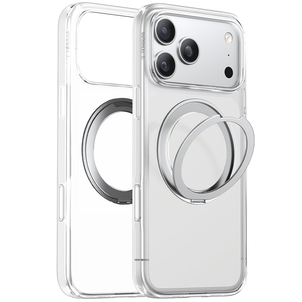 Husa de protectie Torras Ostand Pro MagSafe Series compatibil cu iPhone 17 Pro, Transparent