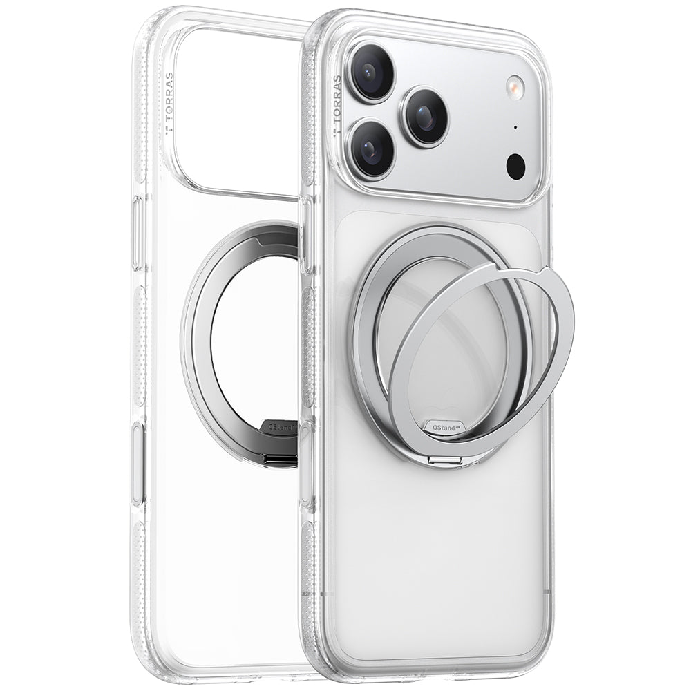 Husa de protectie Torras Ostand R Fitness Series compatibil cu iPhone 17 Pro, Transparent