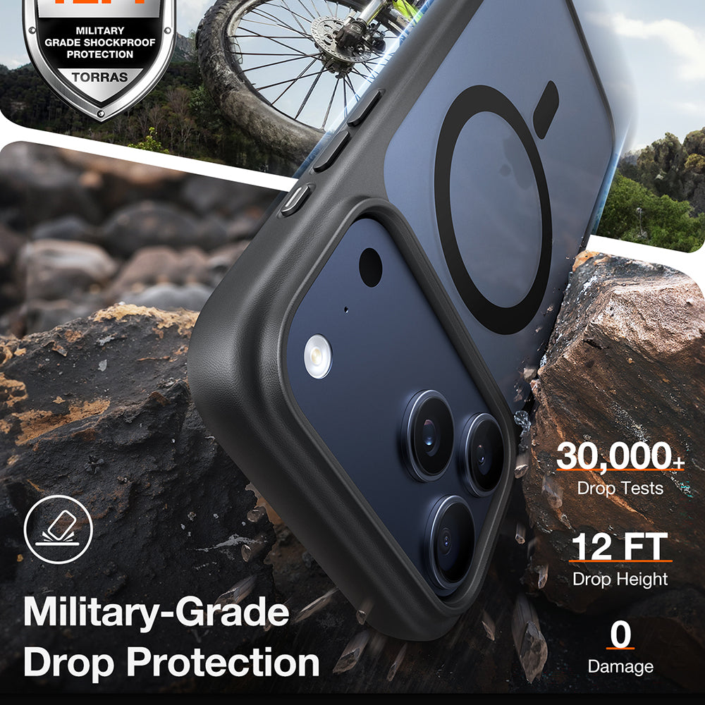 Husa de protectie Torras Guardian Magnetic Series compatibil cu iPhone 17 Pro Max, Negru