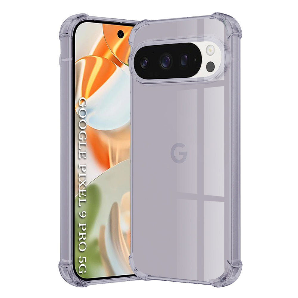 Husa de protectie Techsuit Shockproof Clear Silicone compatibil cu Google Pixel 9 Pro, Negru Fumuriu