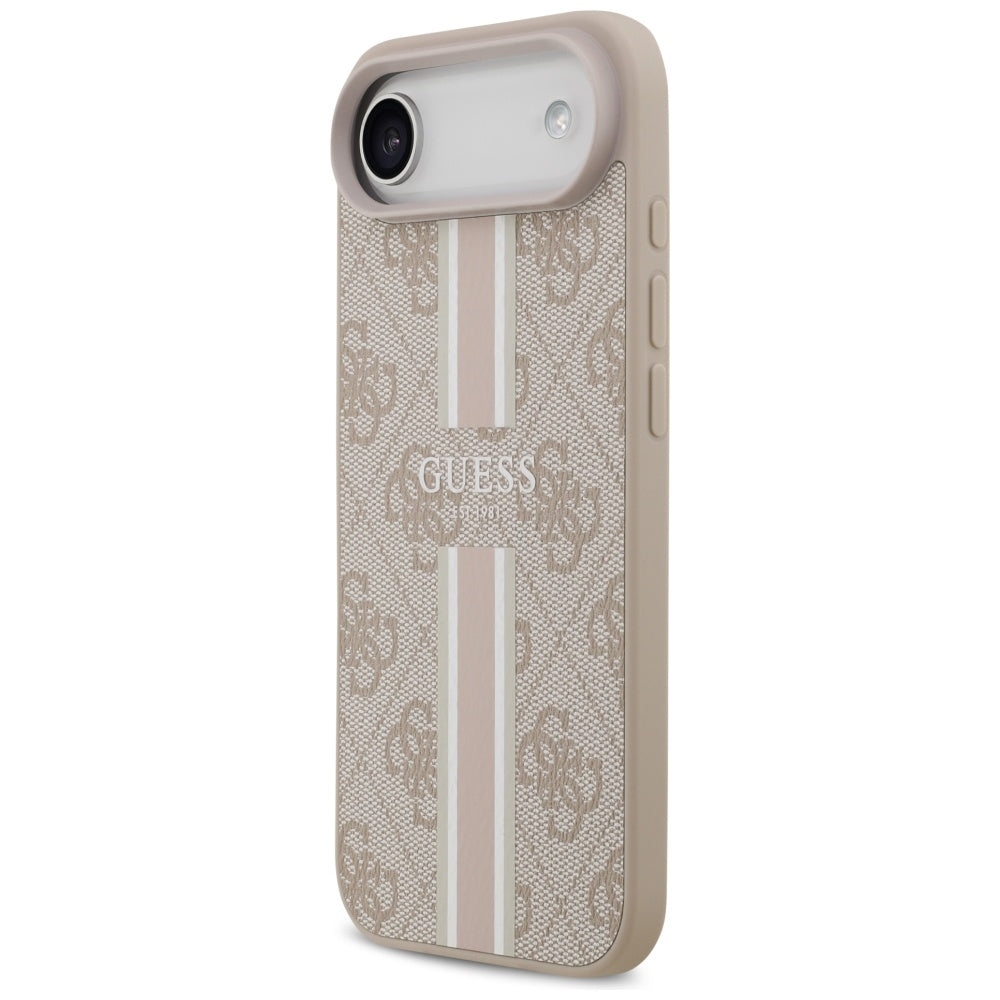 Husa de protectie Guess Hardcase 4G Printed Stripes MagSafe (GUHMP17MP4RPSP) compatibil cu iPhone 17 Air, Roz