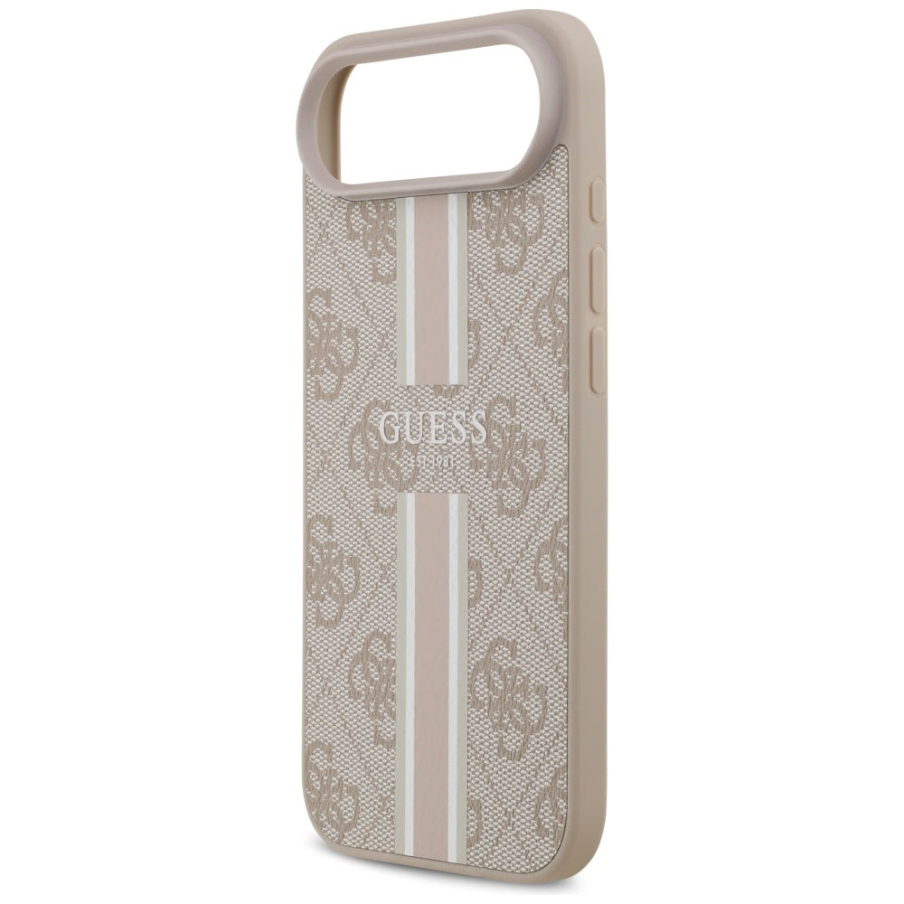 Husa de protectie Guess Hardcase 4G Printed Stripes MagSafe (GUHMP17MP4RPSP) compatibil cu iPhone 17 Air, Roz