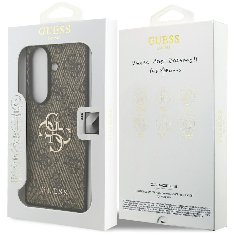 Husa de protectie Guess Hardcase 4G Big Logo (GUHCZFD74GMGBR) compatibil cu Samsung Galaxy Z Fold7, Maro