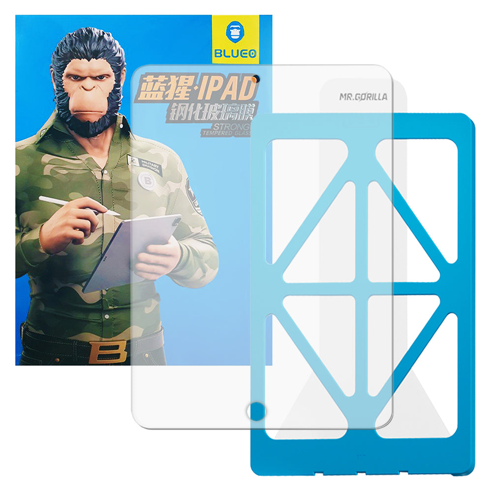 Husa de protectie tableta Blueo HD Tempered Glass with Applicator Pro compatibil cu iPad 10.2" (2021 / 2020 / 2019), Transparent